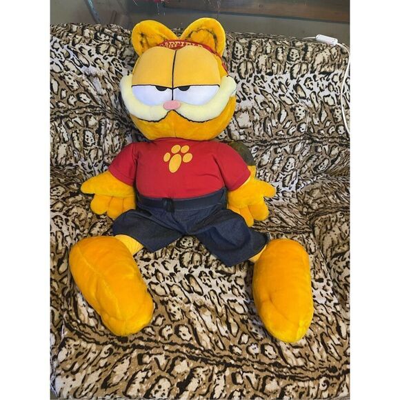 Vintage Nanco JUMBO  3ft Hip Hop Garfield Plush - Picture 1 of 11